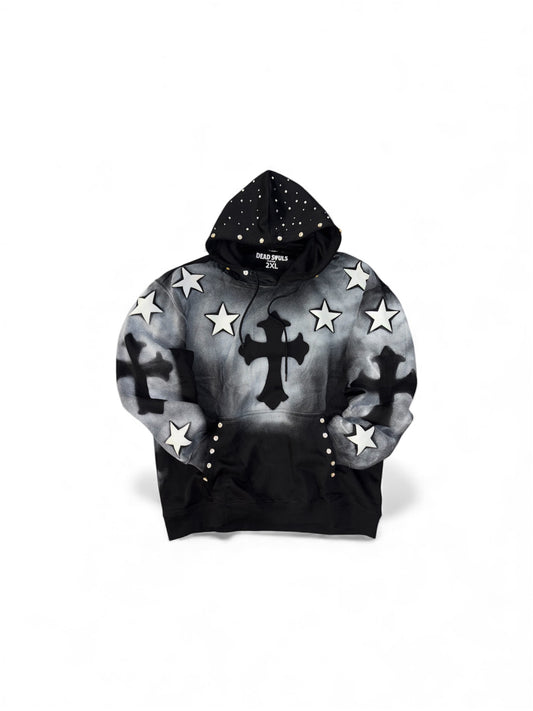 DEADSOULS Star-Crossed pullover hoodie w/Rhinestones